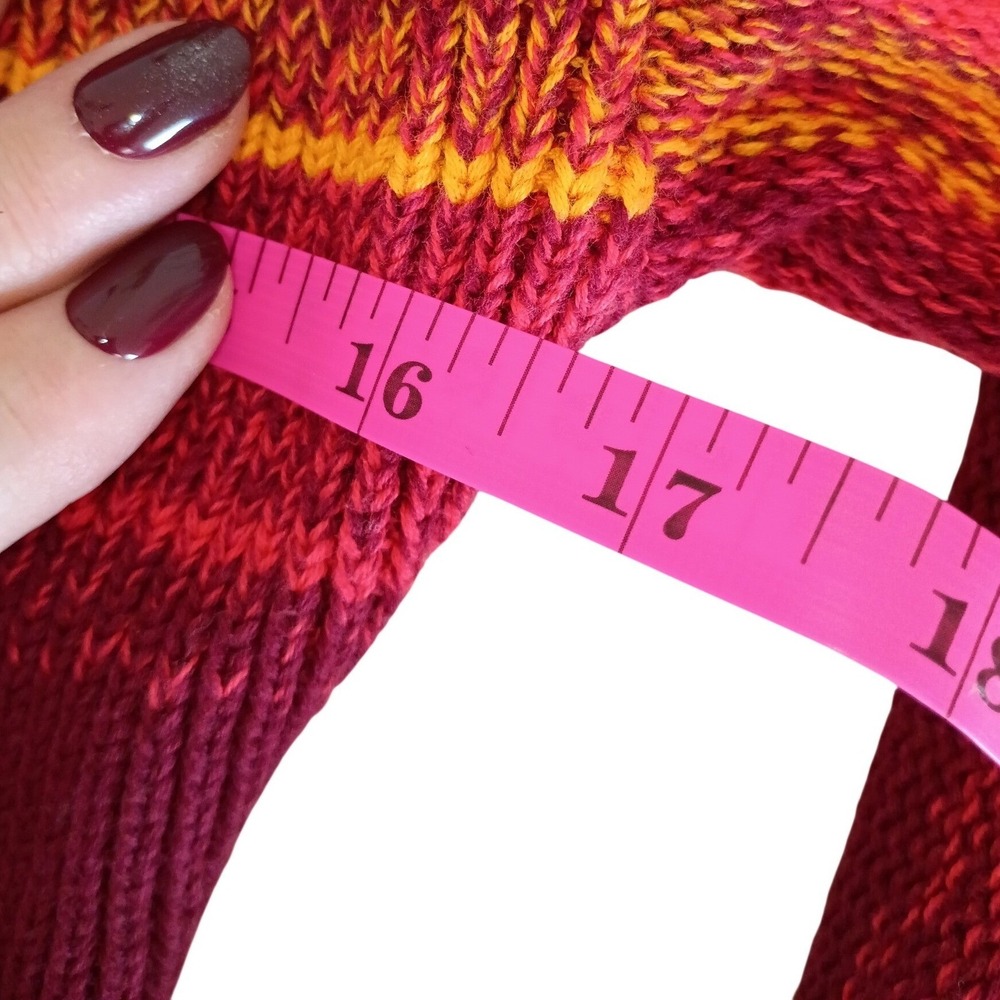 Free People Womens‎ Sweater Sz XS Red Striped Cropped Turtleneck Bell Sleeves - Picture 11 of 12